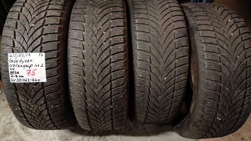 215/55R17 GoodYear UltraGrip Ice 2 kitka 6-7mm / 8P3A