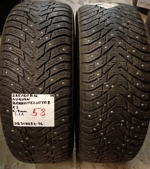 225/60R16 Nokian HKPL 8 nasta 6-7mm / 1-1A