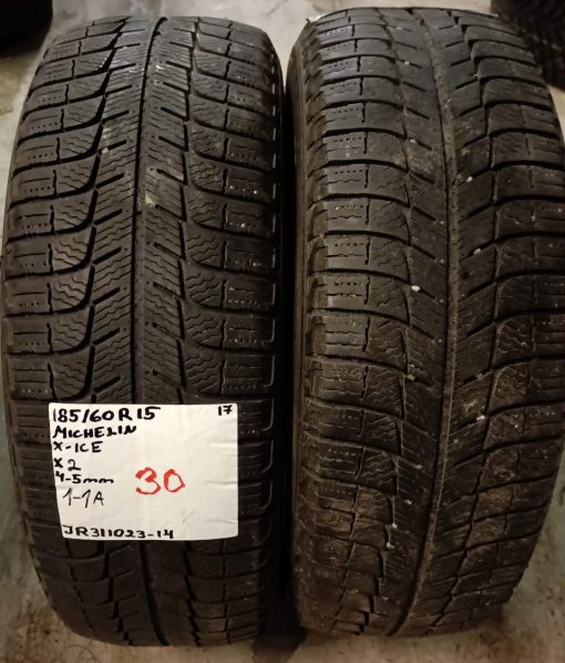 185/60R15 Michelin X-Ice kitka 4-5mm / 1-1A