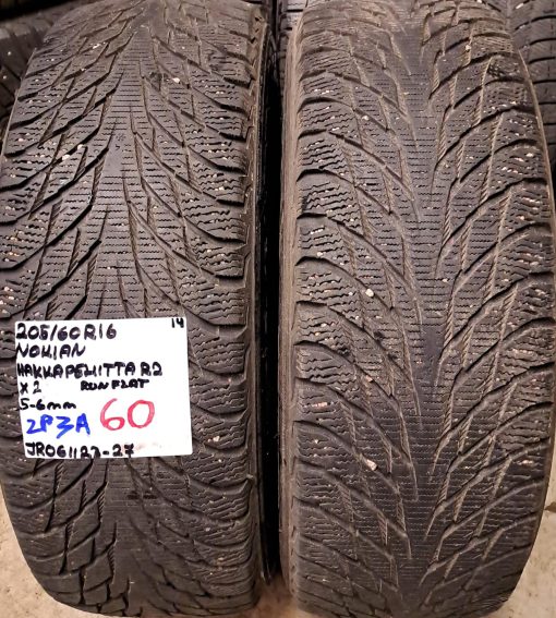 205/60R16 Nokian HKPL R2 Runflat kitka 4-5mm / 2P3A