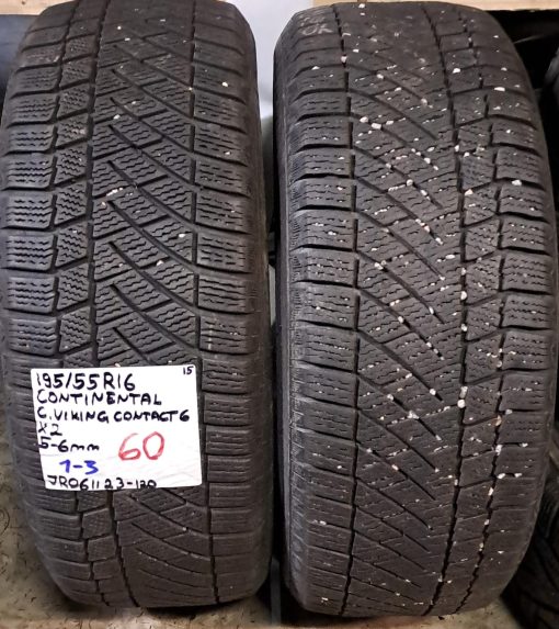 195/55R16 Continental ContiVikingContact 6 kitka 5-6mm / 1-3