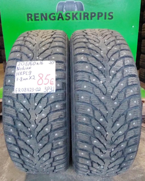 205/60R16 Nokian HKPL 9 nasta 7-8mm / 3P31