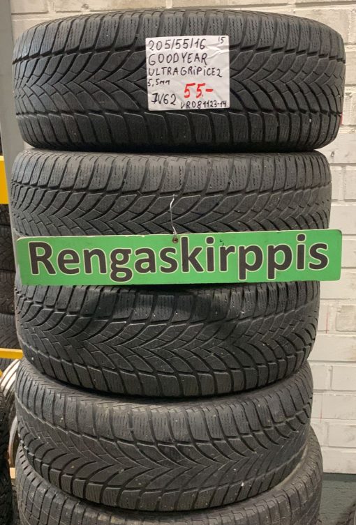 205/55R16 GoodYear UltraGrip Ice 2 kitka 5,5mm / 7V62