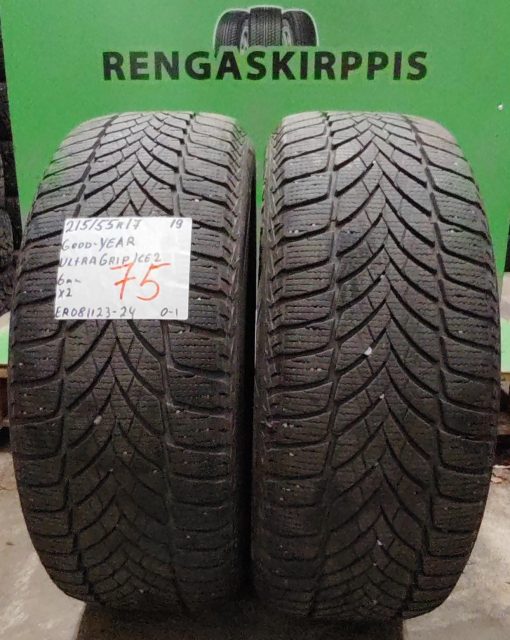 215/55R17 GoodYear UltraGrip Ice 2 kitka 6mm / K3