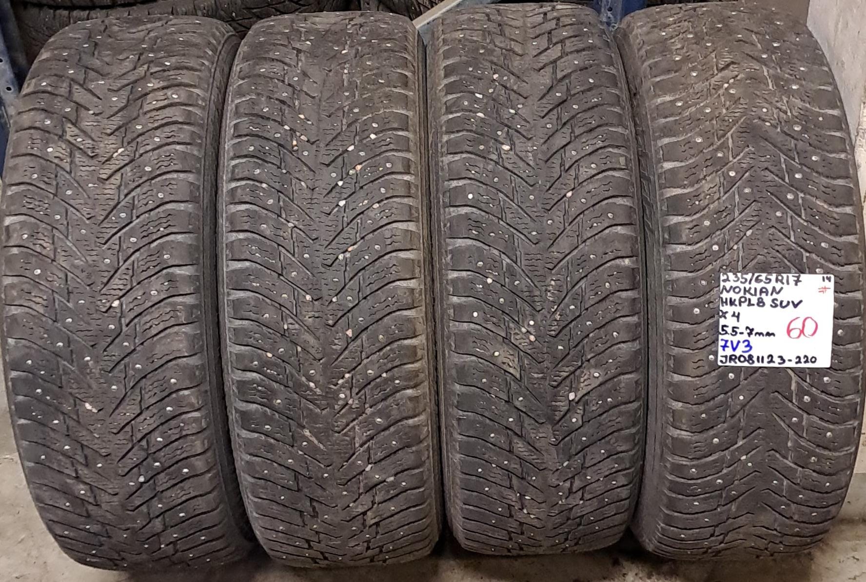 235/65R17 Nokian HKPL 8 SUV nasta 5-6mm # / 3V14-2
