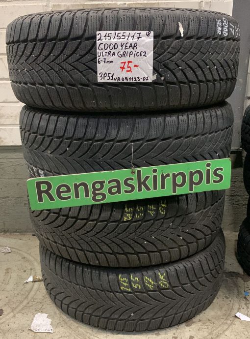 215/55R17 GoodYear UltraGrip Ice 2 kitka 6-7mm / 3P51