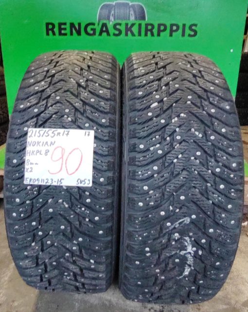 215/55R17 Nokian HKPL 8 nasta 8mm / 5V53