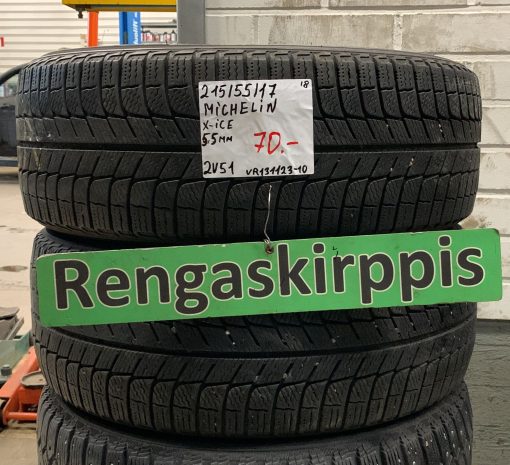 215/55R17 Michelin X-Ice kitka 5,5mm / 2V51