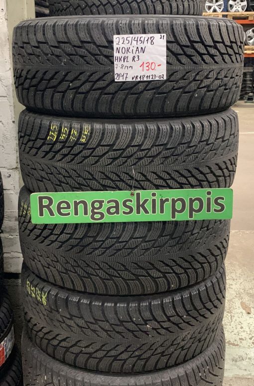 225/45R18 Nokian HKPL R3 kitka 7-8mm / 2P17