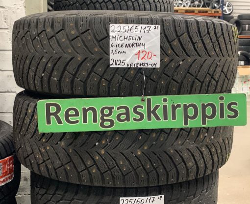 225/65R17 Michelin X-Ice North 4 nasta 7,5mm / 2V25