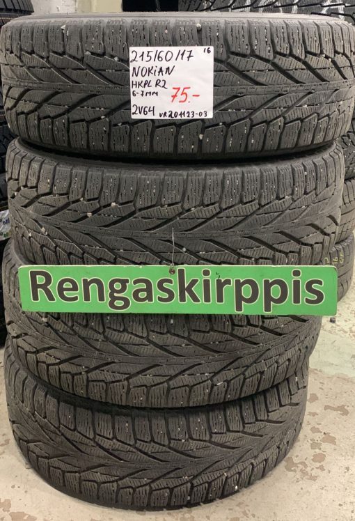 215/60R17 Nokian HKPL R2 kitka 6-7mm / 2V64