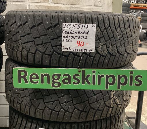 215/55R17 Continental IceContact 2 nasta 5-5,5mm / 2V46