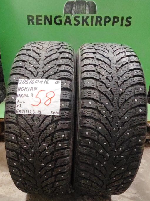 205/60R16 Nokian HKPL 9 nasta 7mm / 3P10