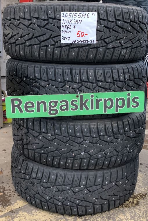205/55R16 Nokian HKPL 7 nasta 7-8mm / 3V17