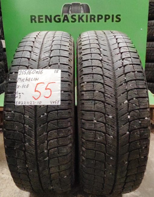 215/60R16 Michelin X-Ice kitka 6mm / 4V55