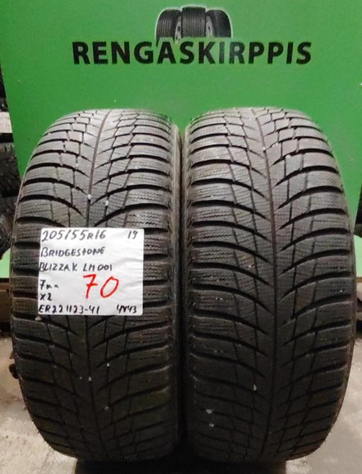 205/55R16 Bridgestone Blizzak LM001 kitka 7mm / 4V43