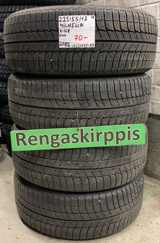 225/55R17 Michelin X-Ice kitka 6mm / 2P82