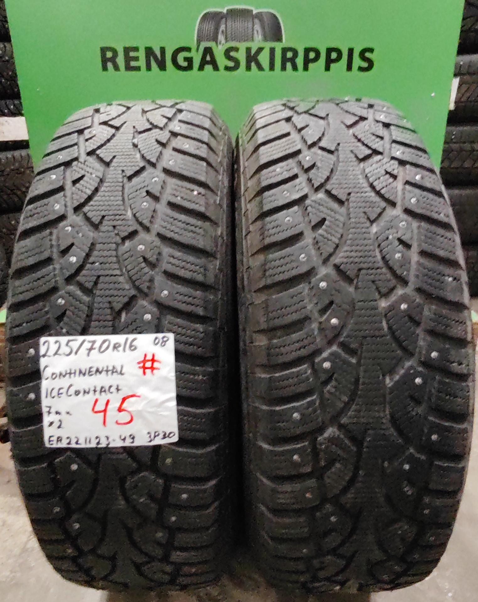225/70R16 Continental IceContact nasta 7mm # / 4V56