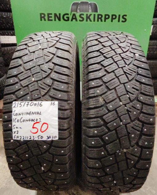 215/70R16 Continental IceContact 2 nasta 5mm / 3P30