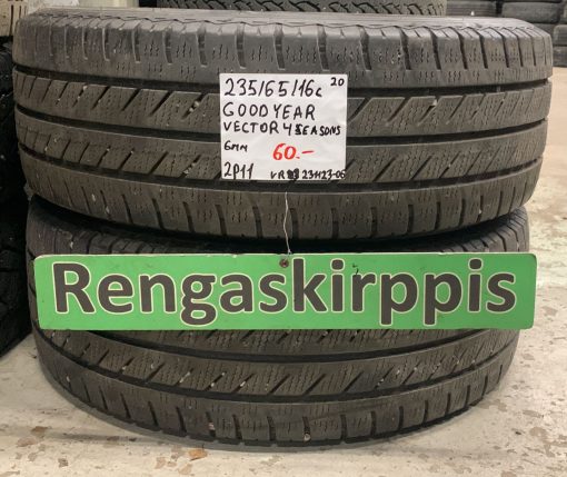 235/65R16c GoodYear Vector 4 Seasons kitka 6mm / 2P11