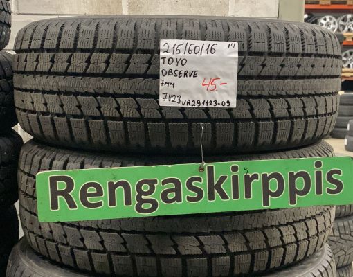 215/60R16 Toyo Observe kitka 7mm / 7V23
