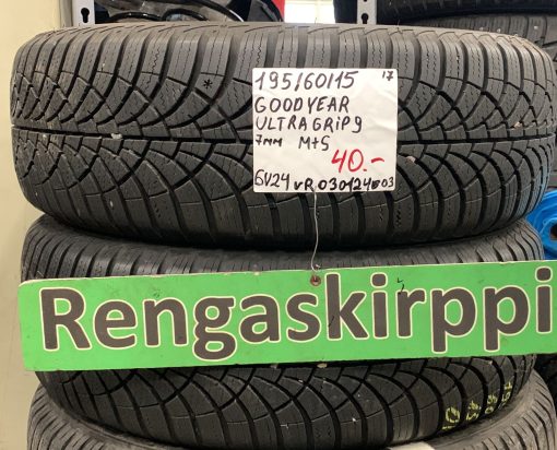 195/60R15 GoodYear UltraGrip 9 M+S kitka 7mm / 6V24