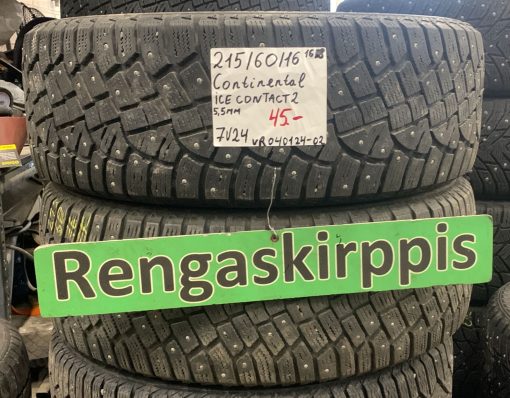 215/60R16 Continental IceContact 2 nasta 5,5mm / 7V24