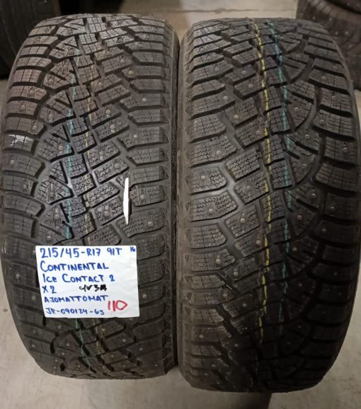 215/45R17 Continental IceContact 2 91T nasta ajamattomat / 4V3A