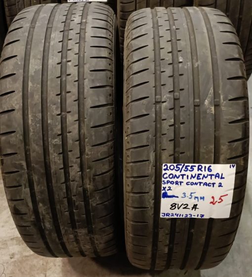 205/55R16 Continental SportContact 2 kesä 3,5mm / 8V2A