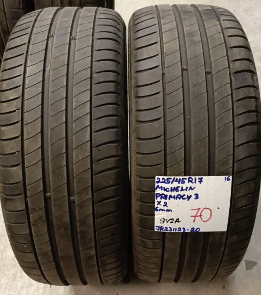 225/45R17 Michelin Primacy 3 kesä 5-6mm / 8V2A