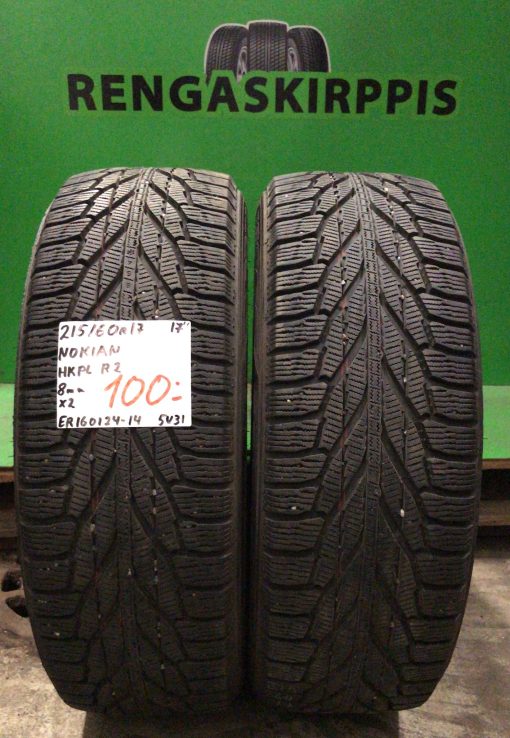215/60R17 Nokian HKPL R2 kitka 8mm / 5V31