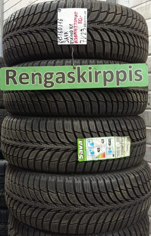 215/60R16 Sava Eskimo Ice kitka ajamattomat / 7V23