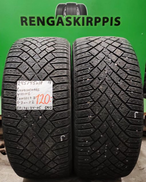 245/45R18 Continental VikingContact 7 kitka 6-7mm / 5P22
