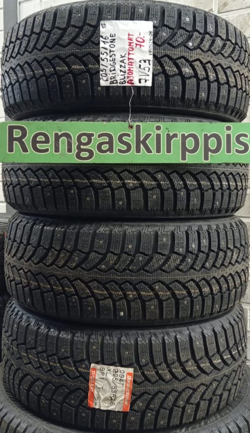 205/55R16 Bridgestone Blizzak nasta ajamattomat / 7V53