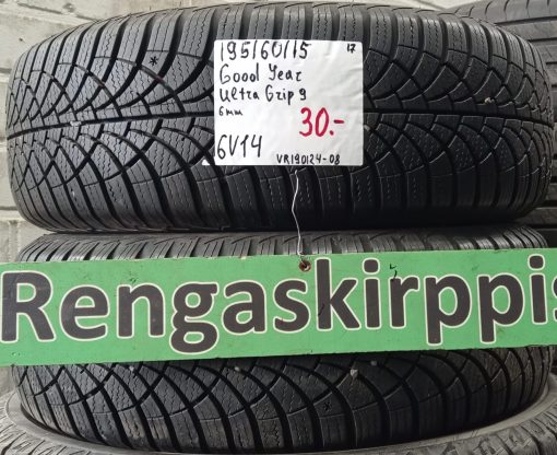 195/60R15 GoodYear UltraGrip 9 kitka 6mm / 6V14