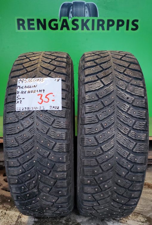 195/60R15 Michelin X-Ice North 4 nasta 5mm / 2P22