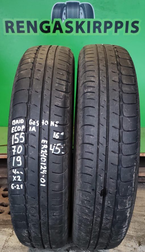 155/70R19 Bridgestone Ecopia kesä 4mm / 6-21