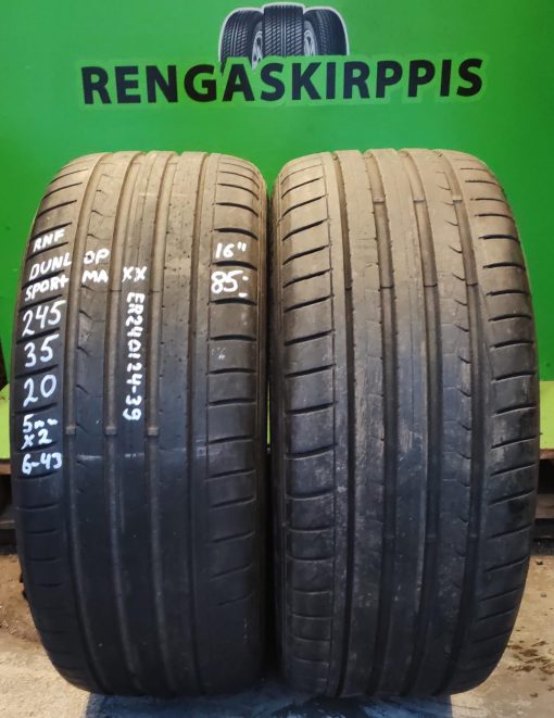 245/35R20 Dunlop Sportmaxx kesä 5mm / 6-43