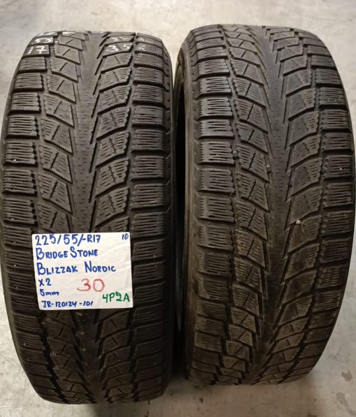 225/55R17 Bridgestone Blizzak Nordic kitka 5mm / 4P2A