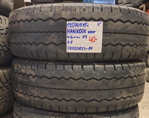 195/70R15C Hankook RA08 kesä 4mm / 1-2