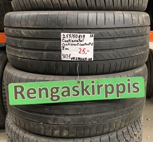 255/50R19 Continental ContiSportContact 5 kesä 3mm / 3V21