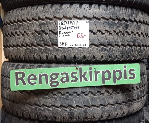265/70R17 Bridgestone Duravis kesä 7-8mm / 3V8