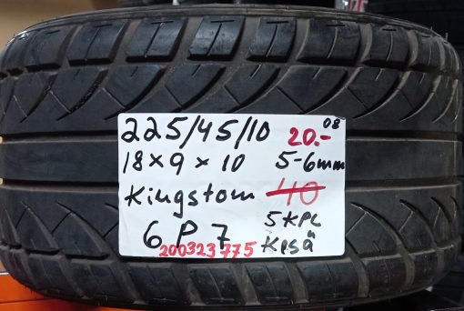225/45R10 Kingston kesä 5-6mm / 6P7