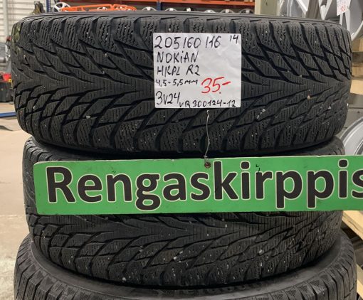 205/60R16 Nokian HKPL R2 kitka 4,5-5,5mm / 3V24