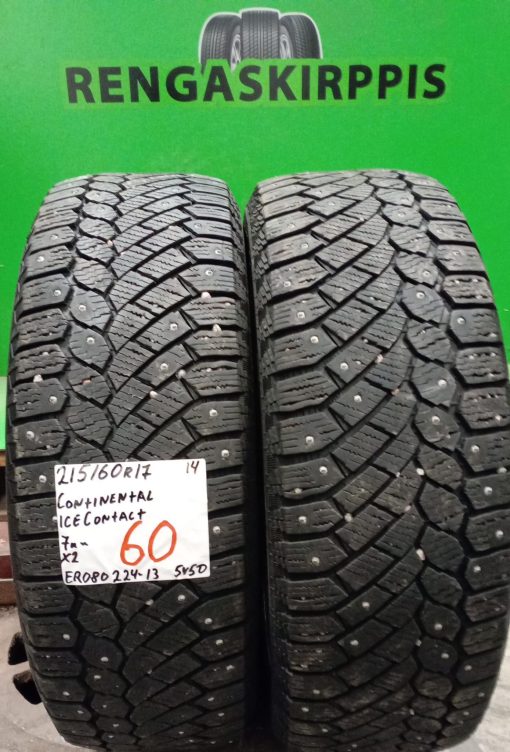 215/60R17 Continental IceContact nasta 7mm / 4P40