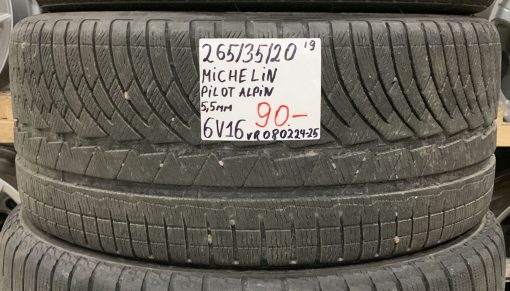 265/35R20 Michelin Pilot Alpin kitka 5,5mm / 6V16