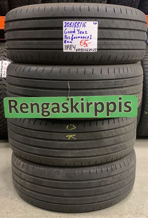 205/55R16 GoodYear Performance 2 kesä 6mm / 3P84