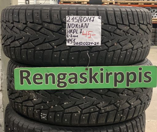 215/60R17 Nokian HKPL 7 nasta 6-7mm / 4P51