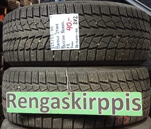 225/55R17 Bridgestone Blizzak Nordic kitka 7mm / 2V2