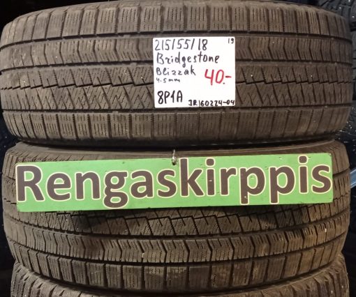 215/55R18 Bridgestone Blizzak kitka 4-5mm / 8P1A